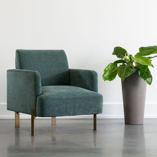 Sunpan Lorilyn Lounge Chair - Belfast Heather Grey / Danny Sage Green