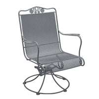 Woodard Briarwood High Back Swivel Rocker with Optional Seat and Back Cushion