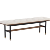 Sunpan  Staten Bench Black / Vienna Cream