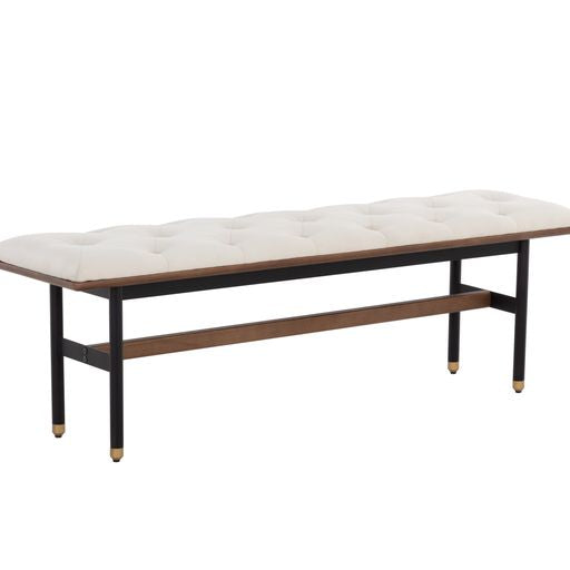 Sunpan  Staten Bench Black / Vienna Cream