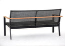 Royal Teak Naples Sofa Charcoal Aluminum and Rope