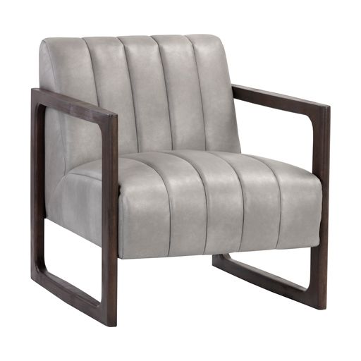 Sunpan Joaquin Lounge Chair Bravo Metal / Metropolis Blue