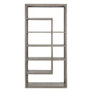 Sunpan Kenzie Bookcase in Grey / Rustic Oak
