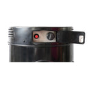 AZ Patio Heaters Round Commercial Glass Cylinder Patio Heater in Black with Black Tube / Hammered Bronze with Clear Tube