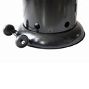 AZ Patio Heaters Round Commercial Glass Cylinder Patio Heater in Black with Black Tube / Hammered Bronze with Clear Tube