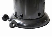 AZ Patio Heaters Round Commercial Glass Cylinder Patio Heater in Black with Black Tube / Hammered Bronze with Clear Tube