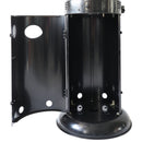 AZ Patio Heaters Round Commercial Glass Cylinder Patio Heater in Black with Black Tube / Hammered Bronze with Clear Tube