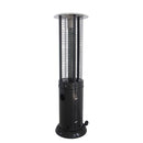 AZ Patio Heaters Round Commercial Glass Cylinder Patio Heater in Black with Black Tube / Hammered Bronze with Clear Tube