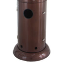 AZ Patio Heaters Round Commercial Glass Cylinder Patio Heater in Black with Black Tube / Hammered Bronze with Clear Tube