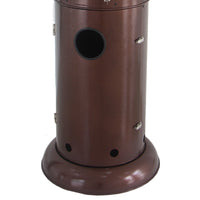 AZ Patio Heaters Round Commercial Glass Cylinder Patio Heater in Black with Black Tube / Hammered Bronze with Clear Tube