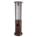 AZ Patio Heaters Round Commercial Glass Cylinder Patio Heater in Black with Black Tube / Hammered Bronze with Clear Tube