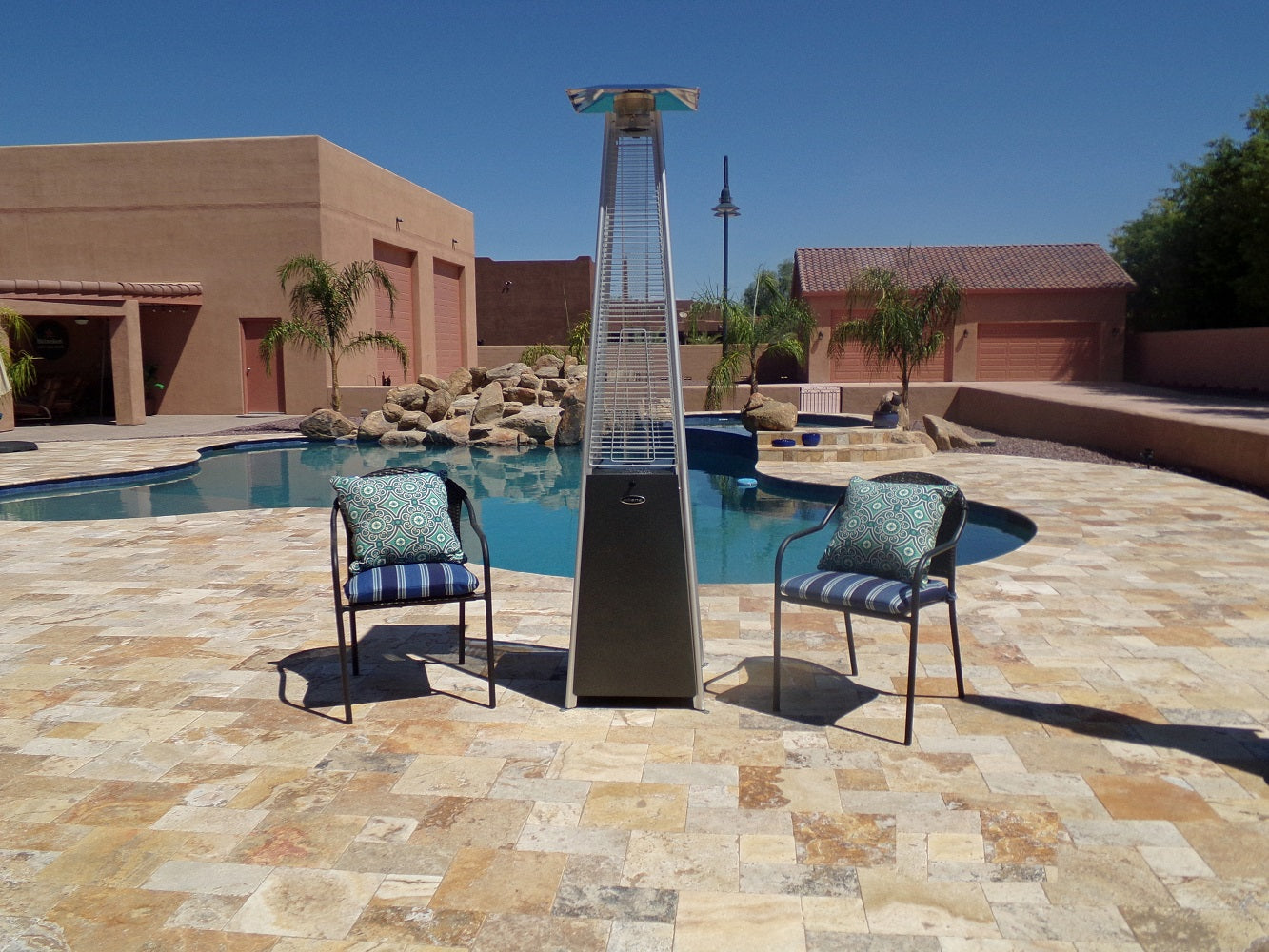 AZ Patio Heaters Glass Tube Patio Heater in Hammered Bronze / Silver / Black