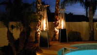 AZ Patio Heaters Glass Tube Patio Heater in Hammered Bronze / Silver / Black