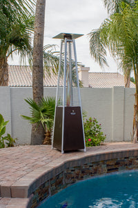 AZ Patio Heaters Glass Tube Patio Heater in Hammered Bronze / Silver / Black