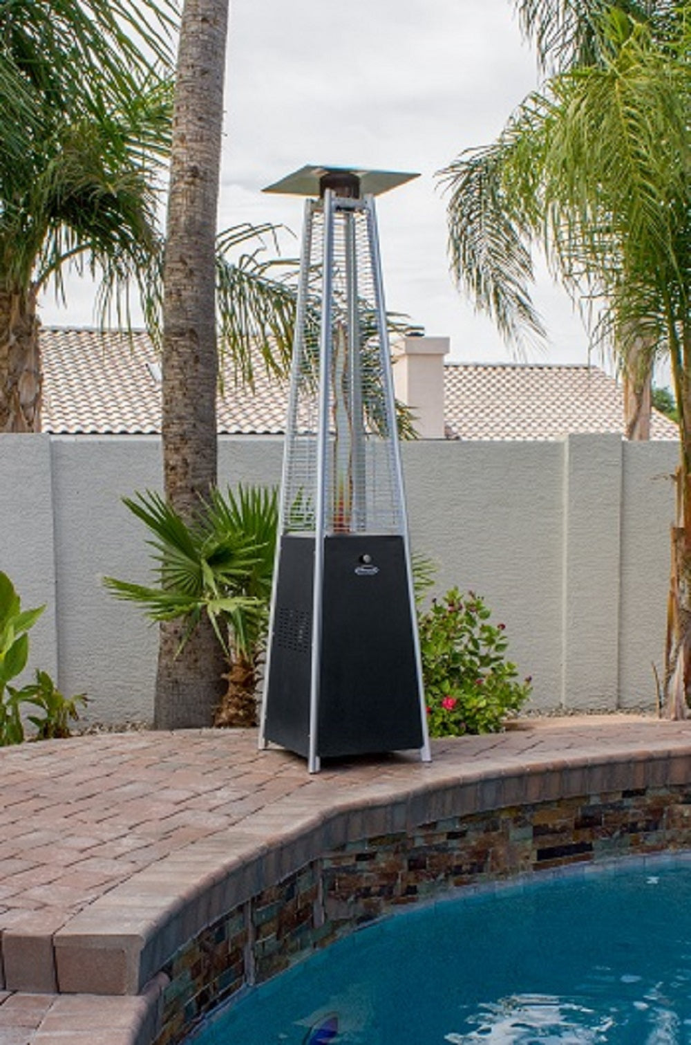 AZ Patio Heaters Glass Tube Patio Heater in Hammered Bronze / Silver / Black