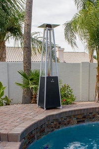 AZ Patio Heaters Glass Tube Patio Heater in Hammered Bronze / Silver / Black