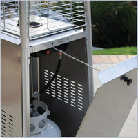 AZ Patio Heaters Glass Tube Patio Heater in Stainless Steel