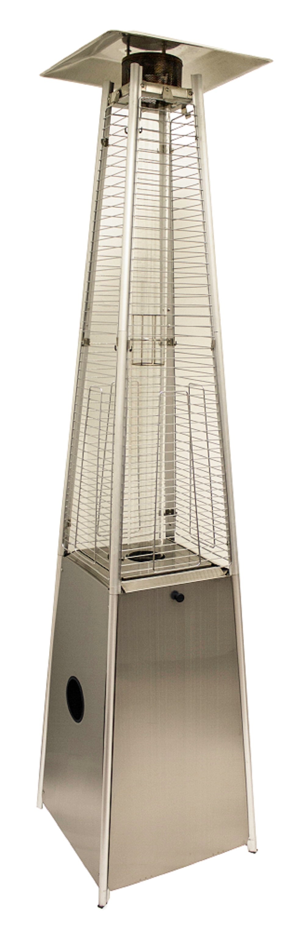 AZ Patio Heaters Glass Tube Patio Heater in Stainless Steel