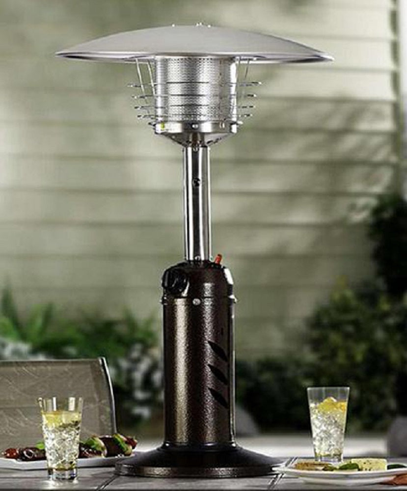 AZ Patio Heaters Table Top Patio Heater in Hammered Silver / Bronze