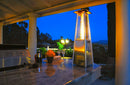 AZ Patio Heaters Glass Tube Table Top Patio Heater in Stainless Steel