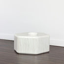 Sunpan Spezza Coffee Table - Marble Look - Cream