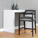 Sunpan Keagan Counter Stool in Brentwood Charcoal / Saloon Light Grey