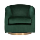 Sunpan Hazel Swivel Lounge Chair in Gold - Belfast Heather Grey / Black Sky / Blush Sky / Burgundy Sky / Deep Green Sky / Navy Blue Sky / Dark-Bronze Gold Sky
