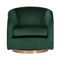 Sunpan Hazel Swivel Lounge Chair in Gold - Belfast Heather Grey / Black Sky / Blush Sky / Burgundy Sky / Deep Green Sky / Navy Blue Sky / Dark-Bronze Gold Sky