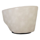 Sunpan Treviso Swivel Lounge Chair in Antonio Charcoal/Bravo Cream/Metropolis Blue