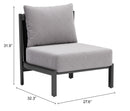 Zuo Modern Horizon Accent Chair in Gray