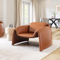 Zuo Modern Viana Accent Chair in Burnt Orange/Aquamarine