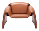 Zuo Modern Viana Accent Chair in Burnt Orange/Aquamarine