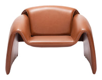 Zuo Modern Viana Accent Chair in Burnt Orange/Aquamarine