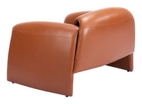 Zuo Modern Viana Accent Chair in Burnt Orange/Aquamarine