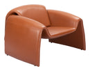 Zuo Modern Viana Accent Chair in Burnt Orange/Aquamarine