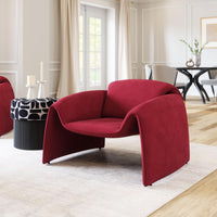 Zuo Modern Viana Accent Chair in Burnt Orange/Aquamarine