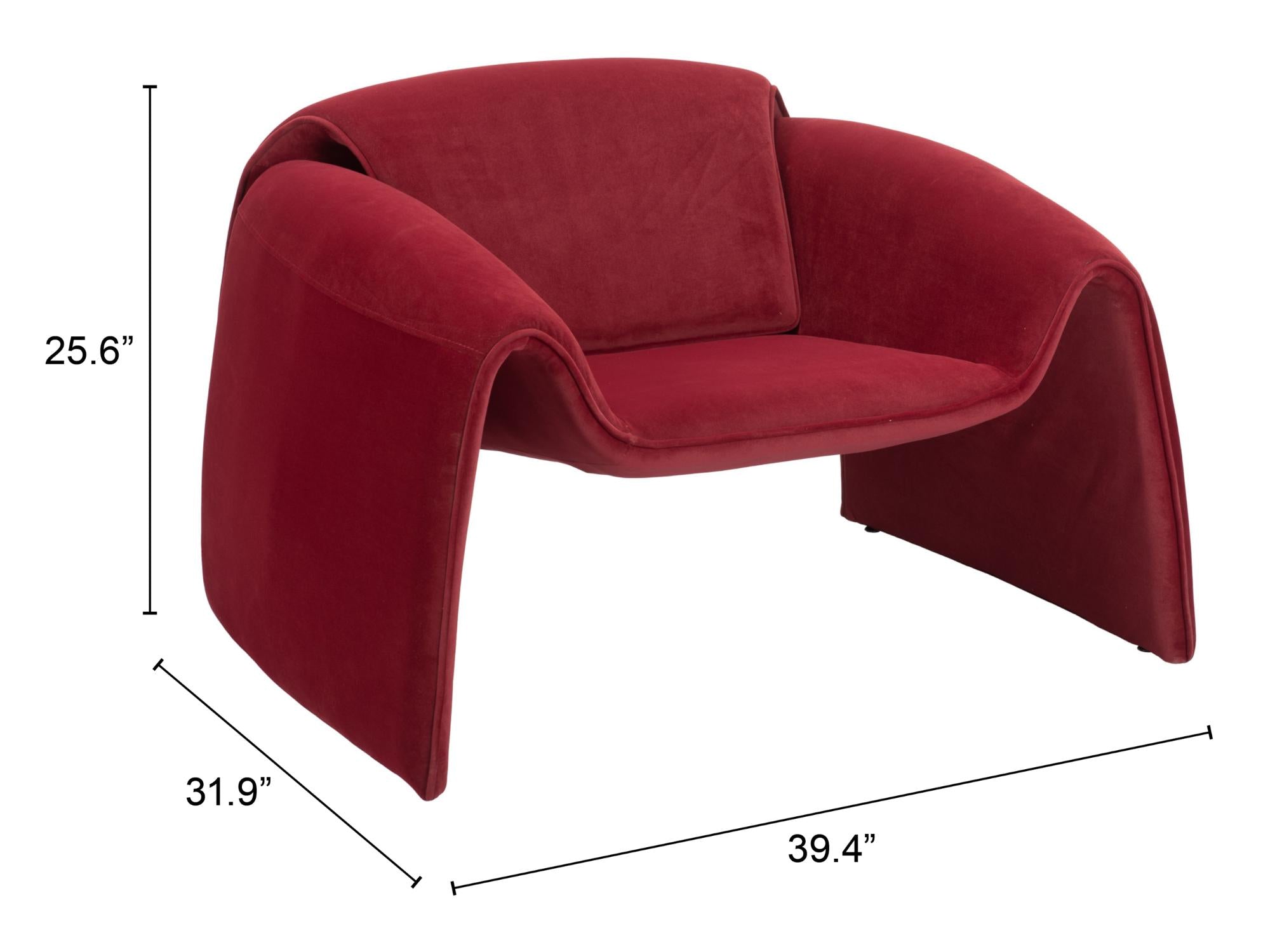 Zuo Modern Viana Accent Chair in Burnt Orange/Aquamarine