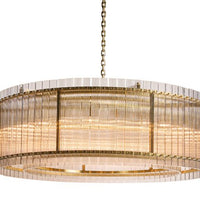 Sunpan Kore Chandelier Small / Large - Brass - Clear
