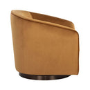Sunpan Hazel Swivel Lounge Chair in Gold - Belfast Heather Grey / Black Sky / Blush Sky / Burgundy Sky / Deep Green Sky / Navy Blue Sky / Dark-Bronze Gold Sky