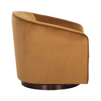 Sunpan Hazel Swivel Lounge Chair in Gold - Belfast Heather Grey / Black Sky / Blush Sky / Burgundy Sky / Deep Green Sky / Navy Blue Sky / Dark-Bronze Gold Sky