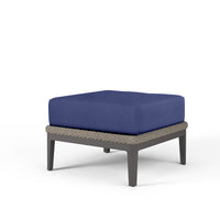 Sunset West Marbella Aluminum Ottoman with Cushions