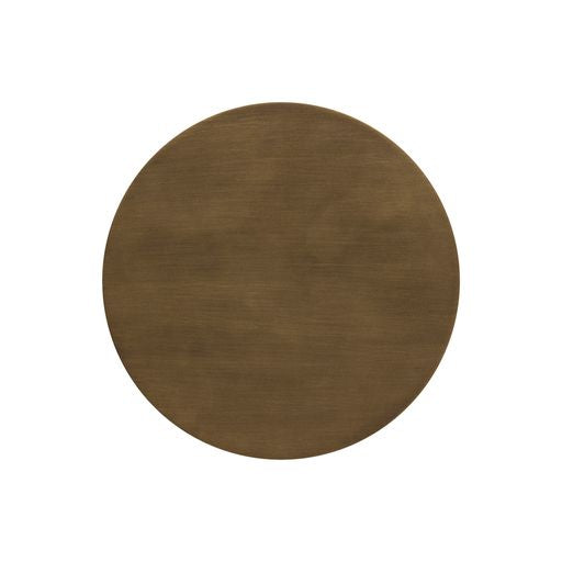Sunpan Diaz End Table in Grey-Wood Grain Brown / Marble-Look Antique Brass