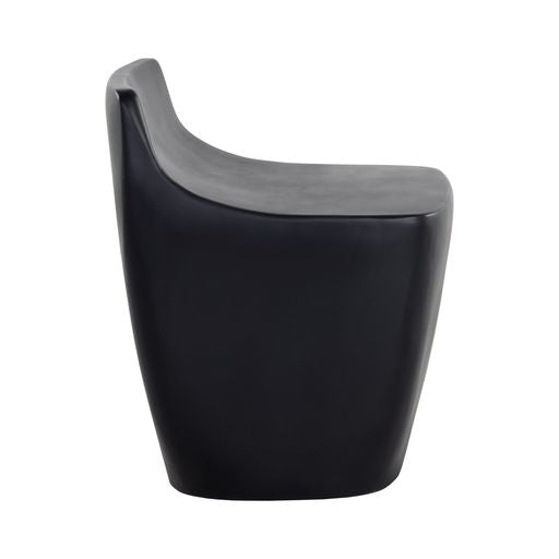 Sunpan Ledger Stool in Ash Grey Wood Look / Black / White