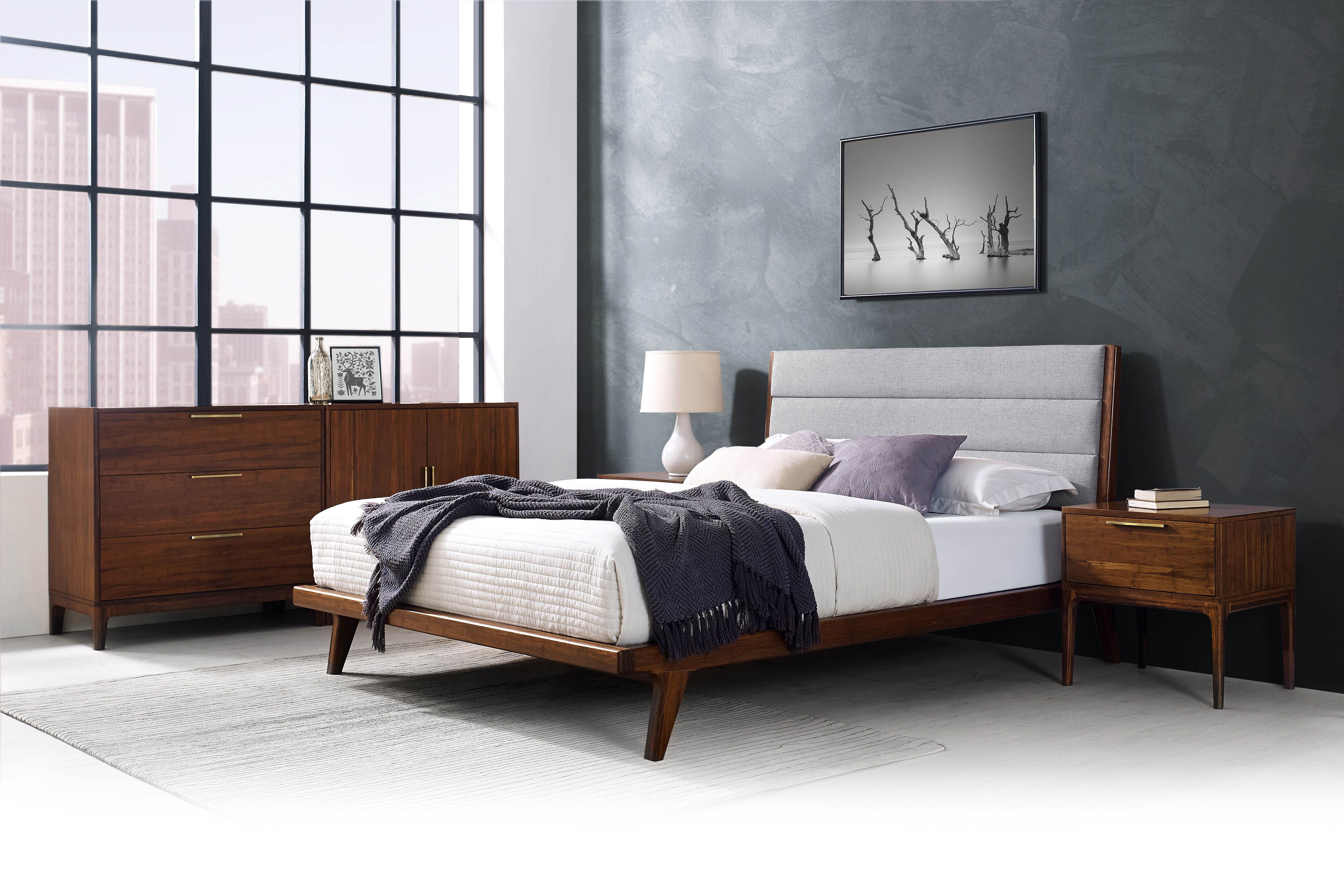 Greenington Mercury Upholstered Queen Platform Bed, Exotic