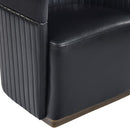 Sunpan Genval Wheeled Lounge Chair - Abbington Black/Cantina Black