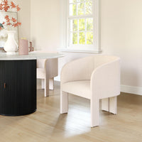 Zuo Modern Hull Accent Chair in Slate Gray/Beige