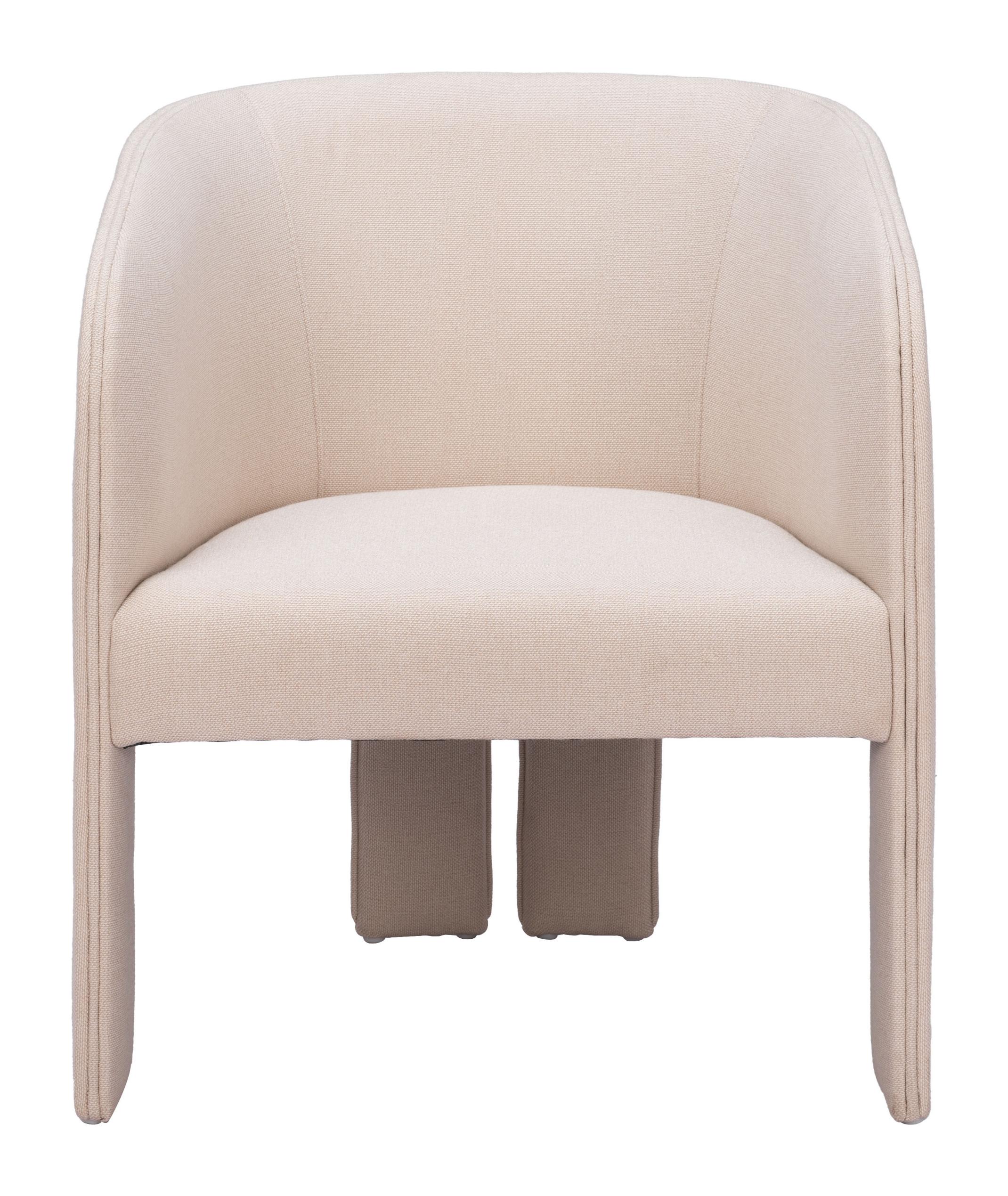 Zuo Modern Hull Accent Chair in Slate Gray/Beige