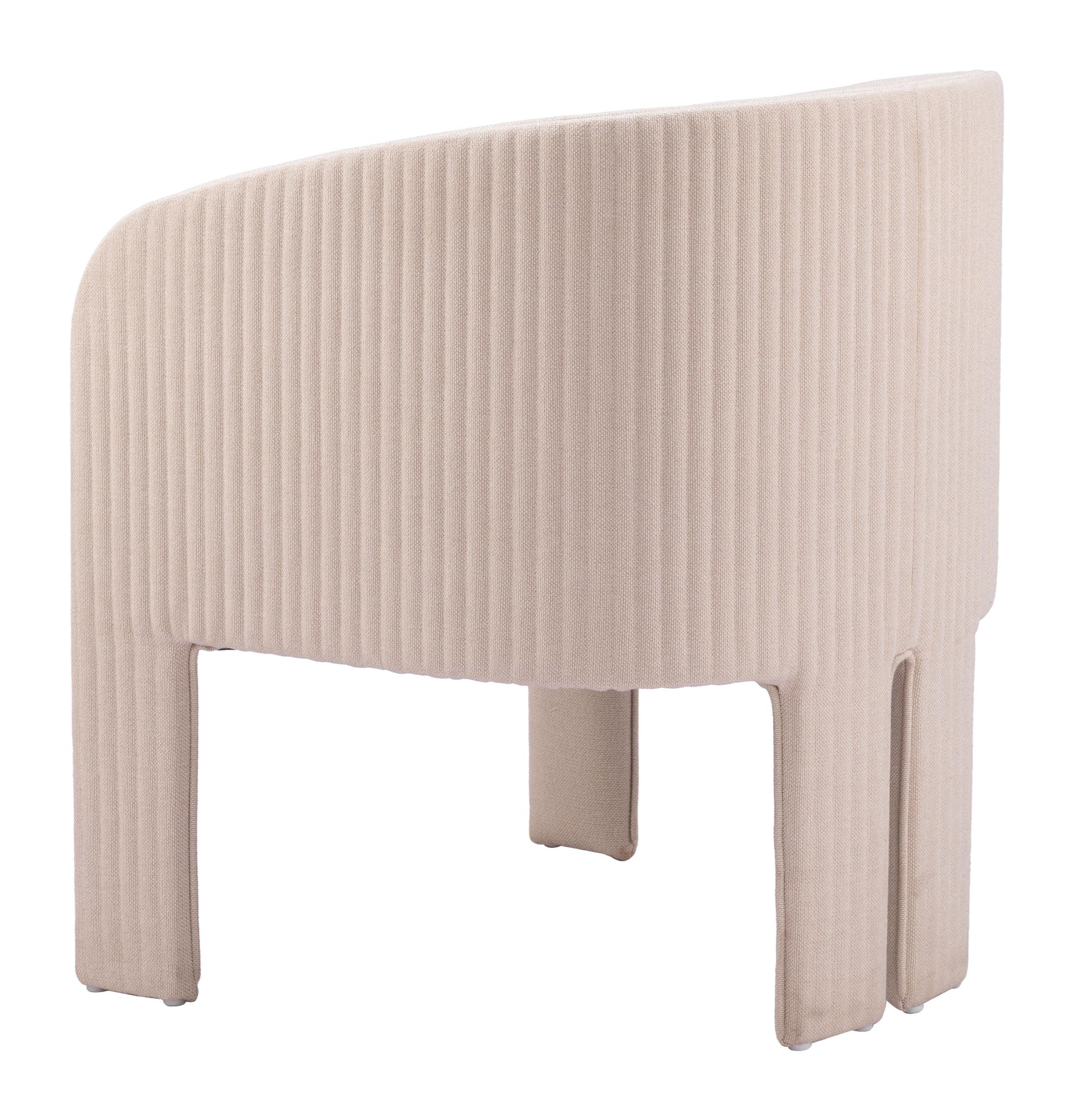Zuo Modern Hull Accent Chair in Slate Gray/Beige