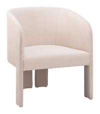 Zuo Modern Hull Accent Chair in Slate Gray/Beige