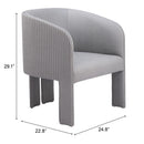 Zuo Modern Hull Accent Chair in Slate Gray/Beige